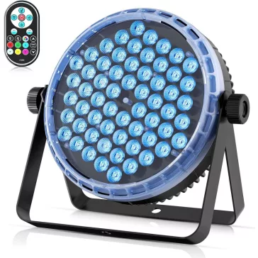   ZonQoonz ZQ01638 RGBW LED Stage Light, 60x2W, 180W, AC 240V, DMX 8CH, Sound Activated, Remote Control, Auto Mód, Strobe, Állvány, Fekete
