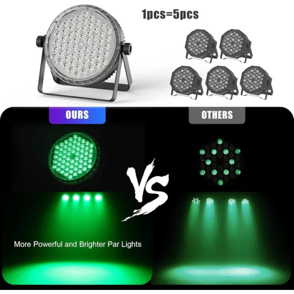 ZonQoonz ZQ01638 RGBW LED Stage Light, 60x2W, 180W, AC 240V, DMX 8CH, Sound Activated, Remote Control, Auto Mód, Strobe, Állvány, Fekete ZonQoonz ZQ01638 RGBW LED Stage Light, 60x2W, 180W, AC 240V, DMX 8CH, Sound Activated, Remote Control, Auto Mód, Strobe, Állvány, Fekete