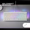 Mars Gaming MKMINIPROWBF R Mechanikus Billentyűzet, 60%, 61 Gomb, AZERTY Francia, Blue Switch, Hot-Swap, RGB Chroma, USB 2.0, USB-C, Fehér