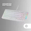 Mars Gaming MKMINIPROWBF R Mechanikus Billentyűzet, 60%, 61 Gomb, AZERTY Francia, Blue Switch, Hot-Swap, RGB Chroma, USB 2.0, USB-C, Fehér