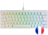 Mars Gaming MKMINIPROWBF R Mechanikus Billentyűzet, 60%, 61 Gomb, AZERTY Francia, Blue Switch, Hot-Swap, RGB Chroma, USB 2.0, USB-C, Fehér