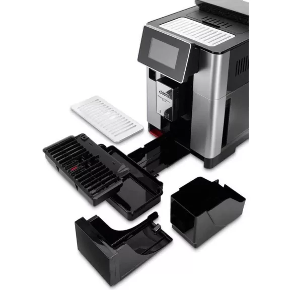 DeLonghi PrimaDonna Soul ECAM610.55.SB Automata Kávéfőző, 1450 W, 220 V, 2,2 L, Beépített Kávédaráló, Érintőképernyő, Újrahasználható Szűrő, Fém DeLonghi PrimaDonna Soul ECAM610.55.SB Automata Kávéfőző, 1450 W, 220 V, 2,2 L, Beépített Kávédaráló, Érintőképernyő, Újrahasználható Szűrő, Fém