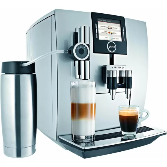 JURA IMPRESSA J9.3 One Touch TFT AROMA+ Automata Kávéfőző, 1450 W, 2,1 L, 250 g, 15 bar, Aroma+ Őrlő, TFT Kijelző, Cappuccino, Latte Macchiato, Brilliantsilver JURA IMPRESSA J9.3 One Touch TFT AROMA+ Automata Kávéfőző, 1450 W, 2,1 L, 250 g, 15 bar, Aroma+ Őrlő, TFT Kijelző, Cappuccino, Latte Macchiato, Brilliantsilver