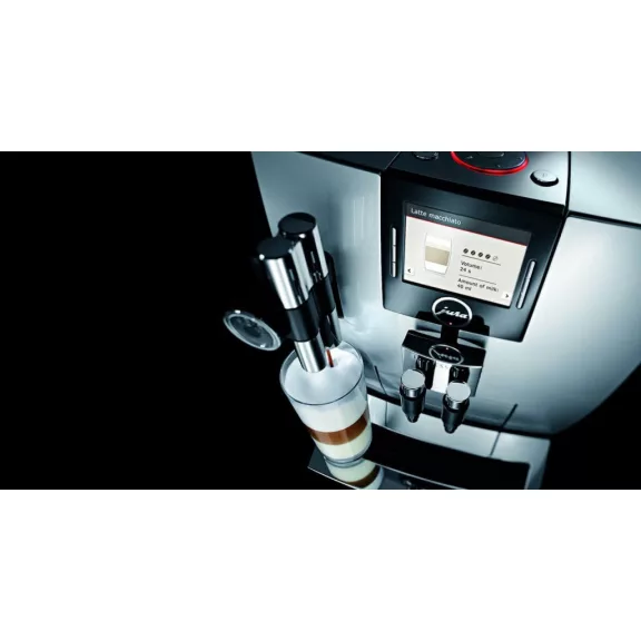 JURA IMPRESSA J9.3 One Touch TFT AROMA+ Automata Kávéfőző, 1450 W, 2,1 L, 250 g, 15 bar, Aroma+ Őrlő, TFT Kijelző, Cappuccino, Latte Macchiato, Brilliantsilver JURA IMPRESSA J9.3 One Touch TFT AROMA+ Automata Kávéfőző, 1450 W, 2,1 L, 250 g, 15 bar, Aroma+ Őrlő, TFT Kijelző, Cappuccino, Latte Macchiato, Brilliantsilver