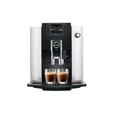   Jura E600 Platin Automata Kávéfőző, 1450 W, TFT Kijelző, 1,9 L Víztartály, 280 g Babtartály, 16 Adagos Zacctartály, CLARIS Smart, Automatikus Tisztítás, P.E.P
