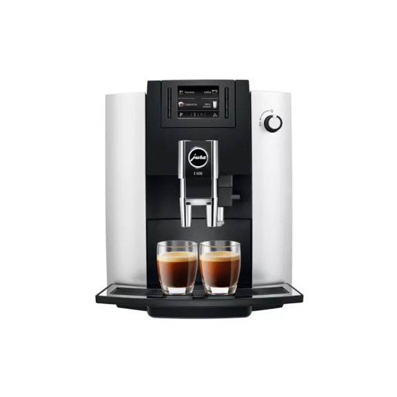 Jura E600 Platin Automata Kávéfőző, 1450 W, TFT Kijelző, 1,9 L Víztartály, 280 g Babtartály, 16 Adagos Zacctartály, CLARIS Smart, Automatikus Tisztítás, P.E.P Jura E600 Platin Automata Kávéfőző, 1450 W, TFT Kijelző, 1,9 L Víztartály, 280 g Babtartály, 16 Adagos Zacctartály, CLARIS Smart, Automatikus Tisztítás, P.E.P