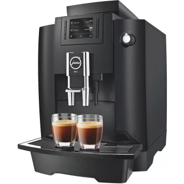   Jura WE6 Piano Black Automata Kávéfőző, 1450 W, 8 Kávékülönlegesség, P.E.P., Aroma G3 Őrlő, 3 L Víztartály, 500 g Kávébabtartály, Fekete