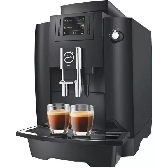 Jura WE6 Piano Black Automata Kávéfőző, 1450 W, 8 Kávékülönlegesség, P.E.P., Aroma G3 Őrlő, 3 L Víztartály, 500 g Kávébabtartály, Fekete Jura WE6 Piano Black Automata Kávéfőző, 1450 W, 8 Kávékülönlegesség, P.E.P., Aroma G3 Őrlő, 3 L Víztartály, 500 g Kávébabtartály, Fekete
