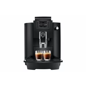  Jura WE6 Piano Black Automata Kávéfőző, 1450 W, 8 Kávékülönlegesség, P.E.P., Aroma G3 Őrlő, 3 L Víztartály, 500 g Kávébabtartály, Fekete