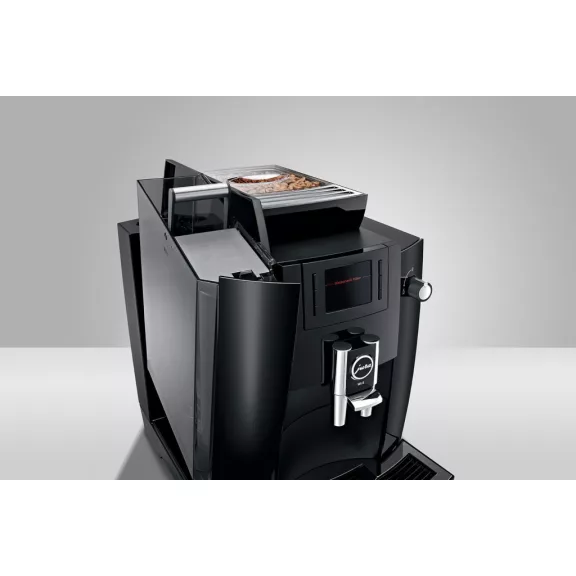 Jura WE6 Piano Black Automata Kávéfőző, 1450 W, 8 Kávékülönlegesség, P.E.P., Aroma G3 Őrlő, 3 L Víztartály, 500 g Kávébabtartály, Fekete Jura WE6 Piano Black Automata Kávéfőző, 1450 W, 8 Kávékülönlegesség, P.E.P., Aroma G3 Őrlő, 3 L Víztartály, 500 g Kávébabtartály, Fekete