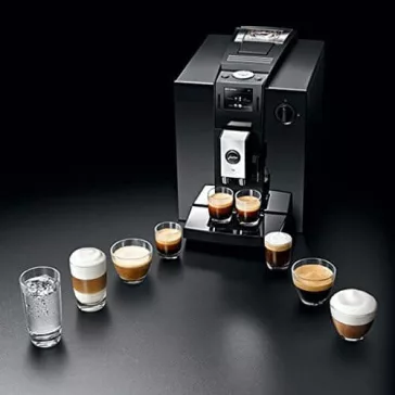   Jura F9 Piano Black Automata Kávéfőző, 1450 W, TFT Kijelző, 1,9 L Víztartály, 310 g Babtartály, Aroma+ Őrlő, Fine Foam Technológia, 8 Kávéerősség, 14 Kávéspecialitás
