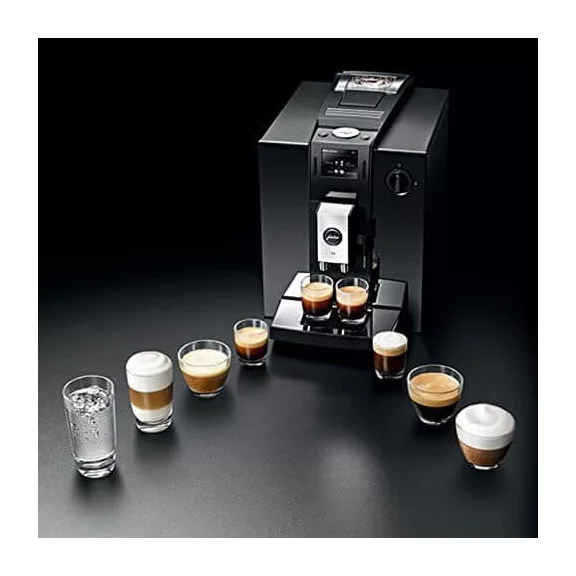 Jura F9 Piano Black Automata Kávéfőző, 1450 W, TFT Kijelző, 1,9 L Víztartály, 310 g Babtartály, Aroma+ Őrlő, Fine Foam Technológia, 8 Kávéerősség, 14 Kávéspecialitás Jura F9 Piano Black Automata Kávéfőző, 1450 W, TFT Kijelző, 1,9 L Víztartály, 310 g Babtartály, Aroma+ Őrlő, Fine Foam Technológia, 8 Kávéerősség, 14 Kávéspecialitás