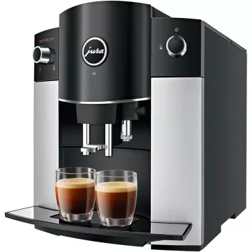   JURA D600 Platin Automata Kávéfőző, 1450 W, 230 V, 1,9 L, Aroma G2 Őrlő, PEP, Vízszűrő, Tejhabosító, Fekete-Platina