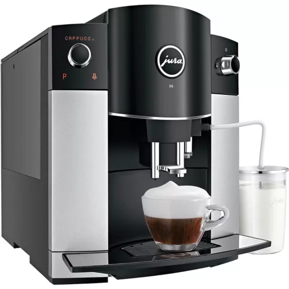 JURA D600 Platin Automata Kávéfőző, 1450 W, 230 V, 1,9 L, Aroma G2 Őrlő, PEP, Vízszűrő, Tejhabosító, Fekete-Platina JURA D600 Platin Automata Kávéfőző, 1450 W, 230 V, 1,9 L, Aroma G2 Őrlő, PEP, Vízszűrő, Tejhabosító, Fekete-Platina