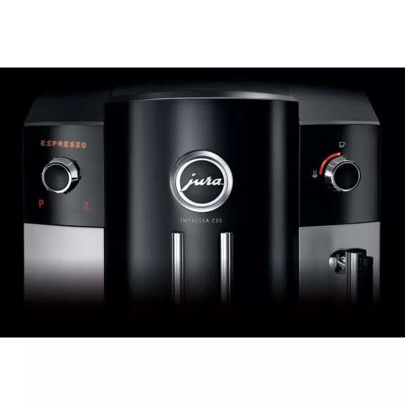 Jura IMPRESSA C55 Aroma+ Automata Kávéfőző, 1450 W, 1,9 L, 200 g, Két Kávé Egyidejű Készítése, Automatikus Tisztítás, Vízkőtelenítés Jura IMPRESSA C55 Aroma+ Automata Kávéfőző, 1450 W, 1,9 L, 200 g, Két Kávé Egyidejű Készítése, Automatikus Tisztítás, Vízkőtelenítés
