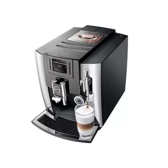 Jura E800 Chrome 15072 Automata Kávéfőző, 1450 W, 1,9 L Víztartály, 280 g Babtartály, Aroma G3 Őrlő, P.E.P., CLARIS Smart, 12 Ital, 2 Csésze, TFT-Kijelző, Króm/Fekete Jura E800 Chrome 15072 Automata Kávéfőző, 1450 W, 1,9 L Víztartály, 280 g Babtartály, Aroma G3 Őrlő, P.E.P., CLARIS Smart, 12 Ital, 2 Csésze, TFT-Kijelző, Króm/Fekete