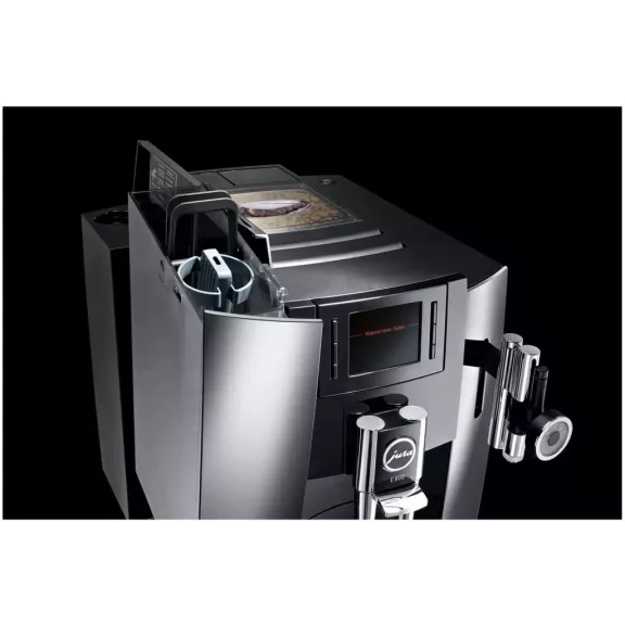 Jura E800 Chrome 15072 Automata Kávéfőző, 1450 W, 1,9 L Víztartály, 280 g Babtartály, Aroma G3 Őrlő, P.E.P., CLARIS Smart, 12 Ital, 2 Csésze, TFT-Kijelző, Króm/Fekete Jura E800 Chrome 15072 Automata Kávéfőző, 1450 W, 1,9 L Víztartály, 280 g Babtartály, Aroma G3 Őrlő, P.E.P., CLARIS Smart, 12 Ital, 2 Csésze, TFT-Kijelző, Króm/Fekete