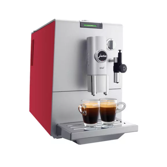 Jura ENA 5 Coffee Cherry Red Automata Kávéfőző, 1450 W, 1,1 L, 125 g, I.P.B.A.S., CLARIS Plus Szűrő, 1500 kPa, 5 Fokozatú Kúpos Őrlő, Kávécseresznye-vörös Jura ENA 5 Coffee Cherry Red Automata Kávéfőző, 1450 W, 1,1 L, 125 g, I.P.B.A.S., CLARIS Plus Szűrő, 1500 kPa, 5 Fokozatú Kúpos Őrlő, Kávécseresznye-vörös