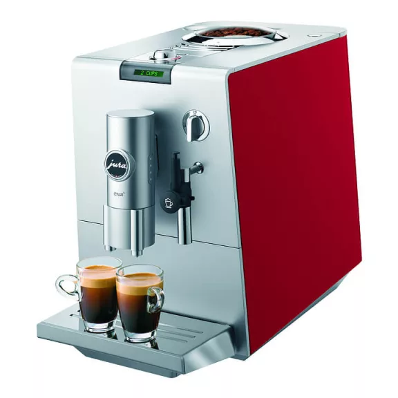 Jura ENA 5 Coffee Cherry Red Automata Kávéfőző, 1450 W, 1,1 L, 125 g, I.P.B.A.S., CLARIS Plus Szűrő, 1500 kPa, 5 Fokozatú Kúpos Őrlő, Kávécseresznye-vörös Jura ENA 5 Coffee Cherry Red Automata Kávéfőző, 1450 W, 1,1 L, 125 g, I.P.B.A.S., CLARIS Plus Szűrő, 1500 kPa, 5 Fokozatú Kúpos Őrlő, Kávécseresznye-vörös
