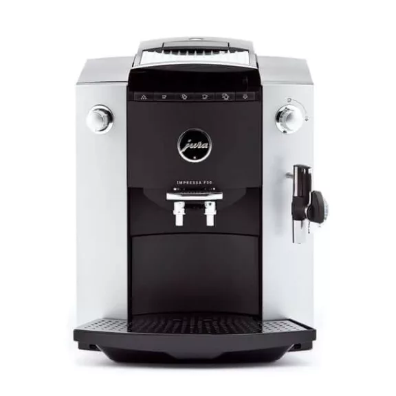 JURA Impressa F50 Automata Kávéfőző, Kúpos Őrlő, 4 Programozható Gomb, 1450 W, 1,9 L Víztartály, 200 g Babtartály, 15 bar, Platina JURA Impressa F50 Automata Kávéfőző, Kúpos Őrlő, 4 Programozható Gomb, 1450 W, 1,9 L Víztartály, 200 g Babtartály, 15 bar, Platina