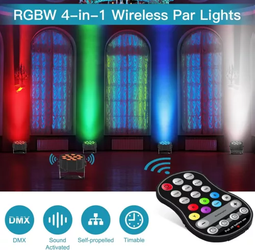 HOLDLAMP 36W Újratölthető RGBW LED Színpadi Fény