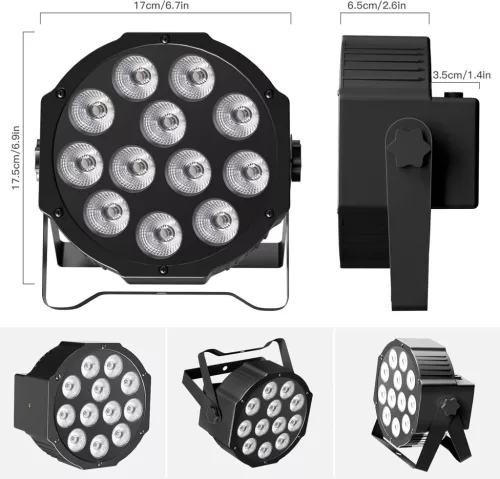 HOLDLAMP 36W Újratölthető RGBW LED Színpadi Fény