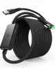 INIU 4,9m USB-C Link Kábel Meta Quest 3s/Oculus Quest 2/Pro, Pico 4, Steam VR, Adatátvitel, 2,5 Gbps, Fekete