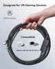INIU 4,9m USB-C Link Kábel Meta Quest 3s/Oculus Quest 2/Pro, Pico 4, Steam VR, Adatátvitel, 2,5 Gbps, Fekete