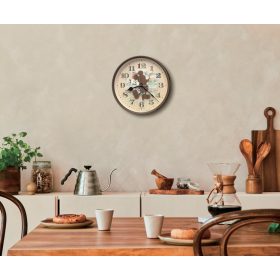   Seiko FW590B Disney Mickey Mouse Falióra, 28 cm Átmérő, Barna Szín, Analóg Kijelző, Hétköznapi Stílus, AA Elem