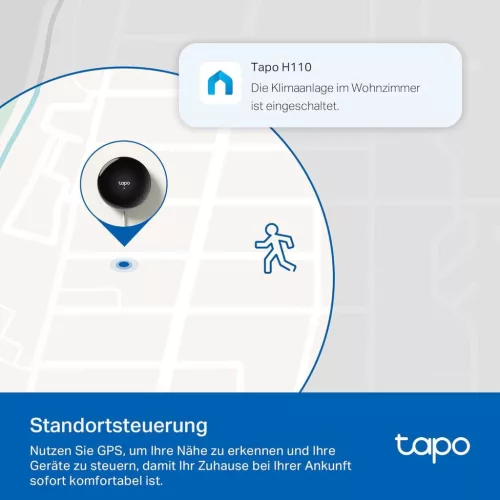 Tapo H110 Infra Okos Hub, Matter Kompatibilis, 18 Eszköztípus, 8000 Márka, WLAN 2.4 GHz, Tapo Szenzor Hub, Hangvezérlés, Távvezérlés, Geokerítés, Offline Vezérlés, Fekete