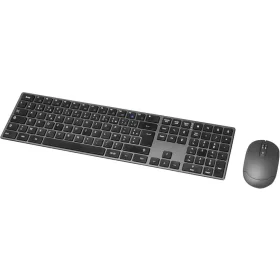   Amazon Basics Vezeték Nélküli Billentyűzet És Egér Szett, USB, 2.4 GHz, Újratölthető Lítium Akkumulátor, Csendes, Ultra Vékony, Numerikus Billentyűzet, Fekete
