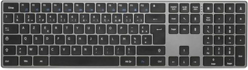 Amazon Basics Vezeték Nélküli Billentyűzet És Egér Szett, USB, 2.4 GHz, Újratölthető Lítium Akkumulátor, Csendes, Ultra Vékony, Numerikus Billentyűzet, Fekete