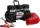 Amazon Basics AC010178C Hordozható Digitális Kompresszor, 12V, Két Hengeres, 8,3bar, 60 L/perc, 50 L Kapacitás, LED Fény, Auto Kikapcsolás, 5 m Tömlő, Akkucsipesz, Táska, Fekete Piros