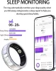 CNBRO JYV8FS Smart Ring, 9-es Méret, Rozsdamentes Acél, Android iOS Kompatibilis, Pulzusmérő, Alvásmonitor, Pedométer, Kalóriaszámláló, Bluetooth, Ezüst