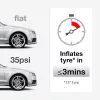 Ring Eono Essentials 2018 Digitális Autógumi Kompresszor, Előre Beállítható Nyomás, 12V, LED Fény, 60cm Tömlő, 3,3m Kábel, Fekete