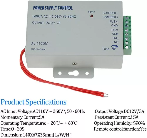 Kadongli Multicolor RFID Beléptető Rendszer Készlet DC12V