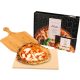 GOURMEO 38x30 cm-es Cordierit Pizza Kő Készlet Bambusz Lapáttal