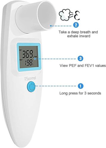  Sonmol Digitális Légáram-mérő Spirométer felnőtteknek és gyerekeknek,