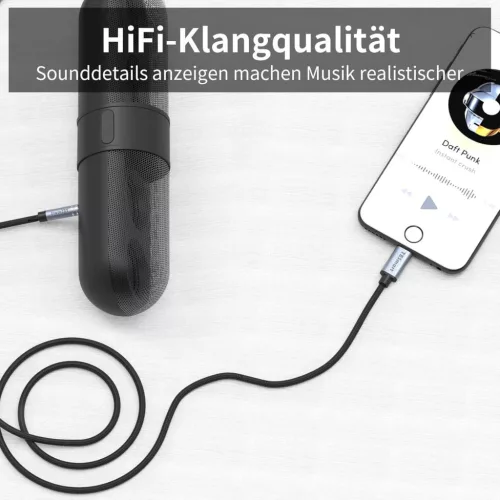 TESmart Prémium Type C - 3.5mm Audio Adapter Aux Kábel (1 méter)