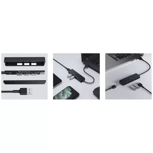 AUKEY CB-H39 4-Portos USB 3.0 HUB – Vékony, Könnyen Hordozható Kivitel