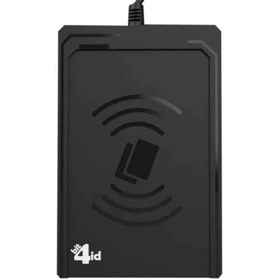 Bit4id MiniLector AIR 3 Érintésmentes Kártyaolvasó, USB 2.0, NFC, Mifare, FeliCa, ISO 14443 A B, 13,56 MHz, Fekete, LED Jelző, Plug And Play Bit4id MiniLector AIR 3 Érintésmentes Kártyaolvasó, USB 2.0, NFC, Mifare, FeliCa, ISO 14443 A B, 13,56 MHz, Fekete, LED Jelző, Plug And Play