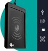 Bit4id MiniLector AIR 3 Érintésmentes Kártyaolvasó, USB 2.0, NFC, Mifare, FeliCa, ISO 14443 A B, 13,56 MHz, Fekete, LED Jelző, Plug And Play
