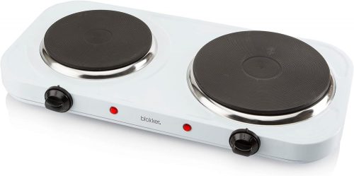 Tristar KP-6245 Dupla Főzőlap, 15,5 és 18,5 cm átmérő, 5 Fokozatú Hőmérséklet-szabályozás, 2500W Teljesítmény, Fehér