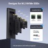UGREEN 10Gbps M.2 NVMe SSD Ház, Szerszámmentes, USB C Külső Adapter