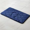 Miulee Memóriahabos Marokkói Fürdőszobaszőnyeg 50x80 cm Tengerkék
