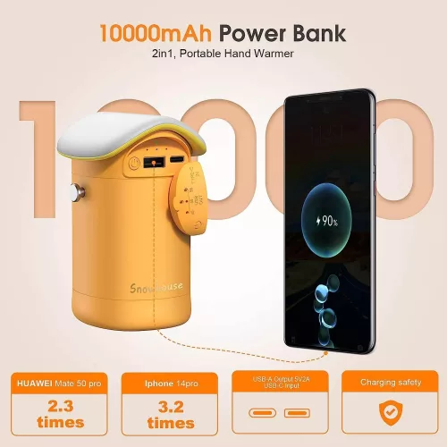 Multifunkciós Újratölthető Kézmelegítő és 10000 mAh-s Powerbank - GAITIR (HW10)