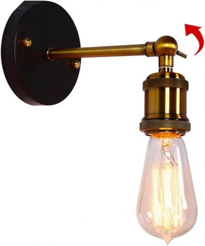 Vintage Réz Fali Lámpa, E27 Foglalattal