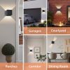 CHENBEN 12W Fekete Alumínium LED Kültéri Fali Lámpa, IP65, 3000K, 4 darab