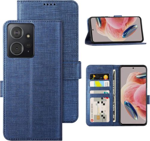 Foluu Flip Telefontok Xiaomi Redmi Note 12 4G Készülékhez, Kék