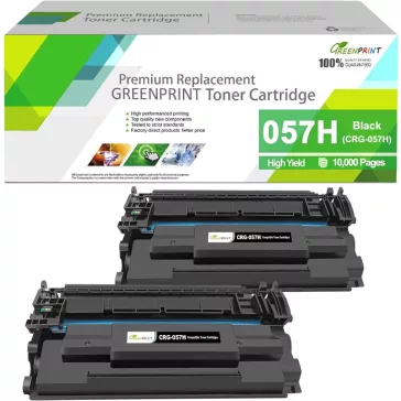   GREENPRINT 057H Toner Készlet, 2 Db, Fekete, Nagy Kapacitás, 10000 Oldal, Canon 057 Kompatibilis, CRG-057, CRG-057H, CRG057, CRG057H